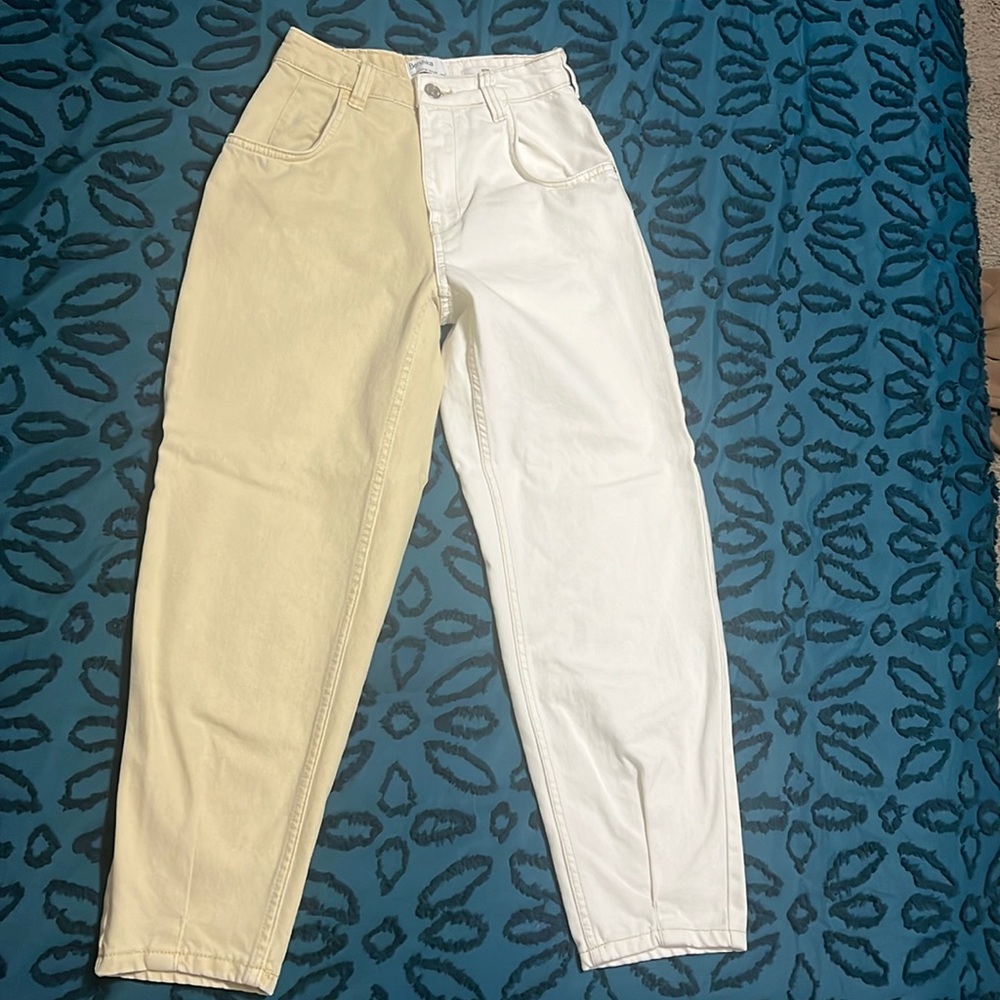 Bershka Mom jeans two tone